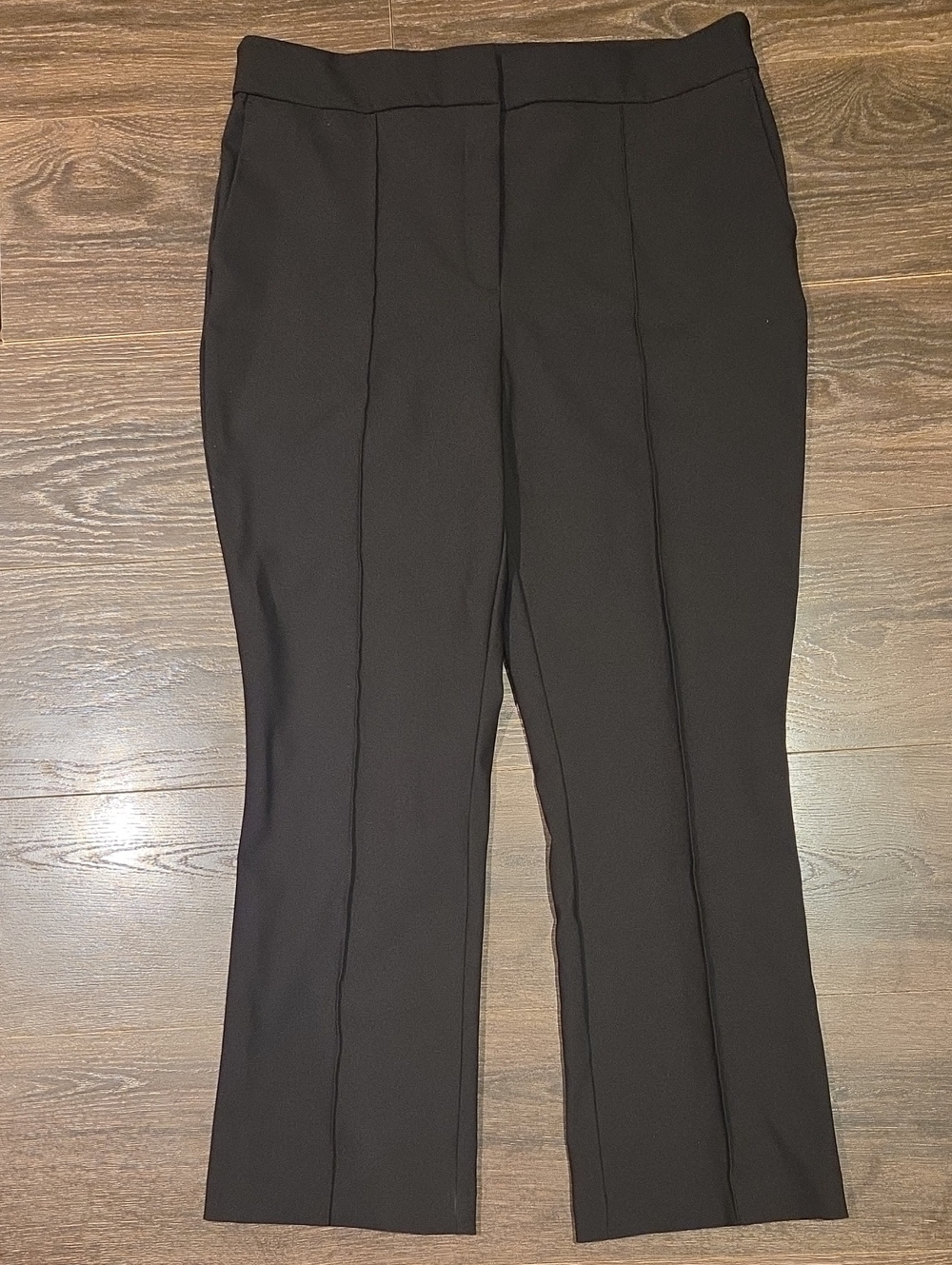 ❤️ NWOT! RACHEL ZOE HIGH RISE ANKLE FLARE PINTUCK PANTS, BLACK, 14 (32)
